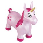 Idena - cheval sauteur licorne rose avec etoiles pompe air charge maximale de 50 kg parfait pour l intrieur ...