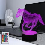 Illusion de cheval 16 couleurs changeantes lampe de nuit led a tlcommande tactile chargement usb lampe ...