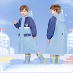 Imperméable pour enfants - poncho de pluie imperméable de style scolaire avec fente pour sac a dos pour ... Imperméable pour enfants - poncho de pluie imperméable de style scolaire avec fente pour sac a dos pour ...