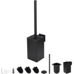 Inox brosse toilettes wc suspendu balai toilette wc avec 2 ttes de brosses, balayette wc kit brosses ...