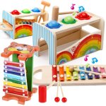 Instruments de musique en bois pour b�b�s, piano musical a 8 echelles, jouets d'apprentissage et d'�ducation ...
