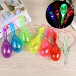 Instrument de musique maraca pour concert, jouet pour enfants, 7 pouces, led clignotante, transparent, ...