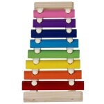 Instrument de musique xylophone a main 8 tons piano en aluminium pour jouet educatif pour enfants