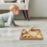 Instruments de percussion en bois, cloche triangulaire, jouets d'enseignement pour b�b�