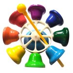 Instrument de percussion pratique et durable a 8 tons, cloche rotative pour enfants, 1 pi�ce
