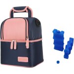 Insulated bag for baby bottle waterproof warming backpack for breast milk 2 ice cube box included, pink, ... Insulated bag for baby bottle waterproof warming backpack for breast milk 2 ice cube box included, pink, ...