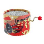 L'internationale (pierre degeyter) - bo�te a musique a manivelle ronde en carton avec m�canisme musical ...