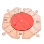 Interrupteur de train miniature en bois, ensemble de pistes, platine circulaire, jouets educatifs pour ...