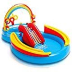 Intex 112183 jeu de plein air aire de jeux bassin et toboggan rainbow