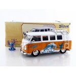Jada toys 1 / 24 - volkswagen combi lilo & stitch with figure - 1961 36340or - jada toys