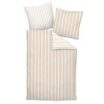Janine linge de lit, 2 pices - modern classics, mako - satin, coton merceris, rversible, rayures blanc ...