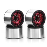 Jantes de roue beadlock en aluminium 1. 0 pour voiture sur 1 / 18 rc axial scx24 fms fcx24 trx4m rouge ...