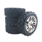 Jantes de voiture radiocommandes en caoutchouc pour buggy, pneus en plastique, mise a niveau 1:10 1 ...