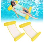 Jaune 2pcs flottantes hamac gonflable piscine, flotteur hamac de natation radeau flottant de si�ge lit ...