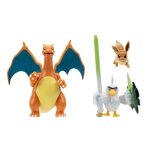 Jazwares - pok�mon - pack 3 figurines evoli, palarticho & dracaufeu