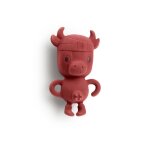 Je decouvre hochet - rosalie hochet multisensoriel eco - bordeau - 11cm