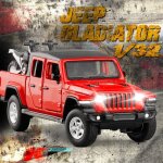 Jeep gladiateur en alliage moul� sous pression 1:32, nouveau mod�le de voiture, son et lumi�re de direction, ...