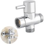 Jeffergarden robinet d'arrt a 3 voies en t pour douche, toilettes, bidet, adaptateur d'eau, couleur ...