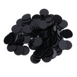Jetons de poker de casino en plastique, 100x25mm, marqueurs de poker, jeton, jouet amusant, cadeau, noir, ...