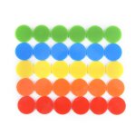 Jetons de poker en plastique 24mm, 100 pices, jetons de casino, jetons, jeu en bote de famille amusant, ...