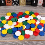 Jetons de poker en plastique, accessoires cr�atifs, 18 couleurs, 19mm, jetons de poker, jetons, jeux ...