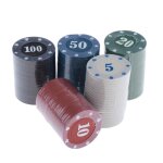 Jetons de poker en plastique, carte cadeau amusante, accessoires de jeux, 3. 9cm, 100x, nouveau