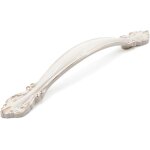 Jeu de 10 poignes de placard - blanc ivoire avec des dtails dors