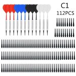 Jeu 12 flchettes professionnelles  pointe souple, 14g, avec tige en fer nickel, f2tc - type redblueblackwhi ...