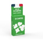 Jeu de 32 cartes - jeu de belote, manille, poker menteur, 19cm x 10cm x 1, 5cm[z928]