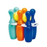 Jeu de 6 quilles de bowling 23 cm + 2 boules - multicolore Jeu de 6 quilles de bowling 23 cm + 2 boules - multicolore