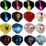 Jeu d'ailettes de fl�chettes / perforatrices et anneaux � ressort - accessoires pour ailettes. [b616] ...