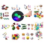 Jeu de balles sensorielles anti - stress, 40 pices / ensemble, jouet edamame, chane de piste, fidget, ...