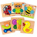 Jeux bébé cadeau animaux puzzle 6 morceaux a encastrements avec cadre animaux et véhicules toys, couleur ... Jeux bébé cadeau animaux puzzle 6 morceaux a encastrements avec cadre animaux et véhicules toys, couleur ...