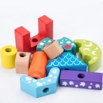 Jeu de blocs de branchement, jouet de correspondance des couleurs pour le d�veloppement du b�b�, bloc ...