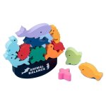 Jeu de blocs de construction en bois pour enfants, jeux de socit, equilibre animal, jouet