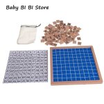 Jeu en bois montessori, apprentissage des maths, de 1 a 100, comptage cons�cutifs num�ros jusqu'� cent, ...