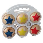 Jeu de boules en bois pour enfant - ds 3 ans