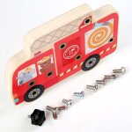 Jeu de boulons a vis pour camion de pompiers, planche d'activits d'apprentissage pour les tout - petits, ...