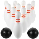 Jeux de bowling de grande taille pour enfants, sports d'intrieur et d'extrieur, jouet blanc, 10 pices ...