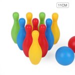 Jeu de bowling en plastique pour parent et enfant, 12 pices / ensemble, 14cm, jouet educatif et amusant, ...