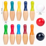Jeux de bowling sur gazon ensemble de jeu de quilles d'arri�re - cour en bois klb