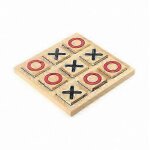 Jeu de calligraphie avec grille et morpion en bois pour ftes d'enfants