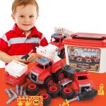 Jeu de camion de pompiers a assembler d�tachable pour enfant, jouet educatif avec prise pratique, v�hicule ...