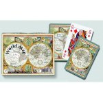 Jeu de cartes - coffret de 2 x 55 cartes : carte du monde