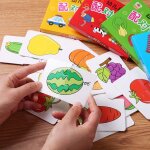 Jeu de cartes pour tout - petits, 32 pi�ces, jeu de correspondance, jeu de puzzle cognitif, jeu de fruits, ...