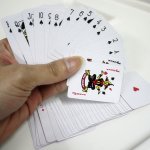 Jeu de cartes de poker, petit ensemble / 54 pi�ces, jeu familial de voyage