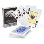 Jeu de cartes a jouer professionnel pour le poker texas hold'em 100% plastique 54 cartes par jeu (dos ...