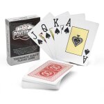 Jeu de cartes a jouer professionnel pour le poker texas hold'em 100% plastique 54 cartes par jeu (dos ...