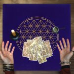 Jeu de cartes de tarot l�ger et doux, avec treillis en cristal, fleur de vie, nappe sp�ciale, jeux de ...