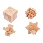 Jeux de casse - tête chinois en bois 6cm environ - l'unité / model aléatoire Jeux de casse - tête chinois en bois 6cm environ - l'unité / model aléatoire